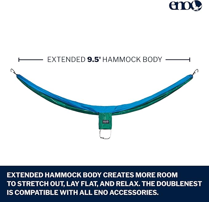 ENO Eagles Nest Outfitters DoubleNest Lightweight Camping Hammock 1 to 2 Person Special Edition Colors ATC