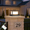 Outdoor Post Lights Hard Wired Modern 9.1 Column Lights AC100-240V Waterproof Pillar Lamp 3000K LED Landscape Lighting Fixture Fence Deck Cap Light for Outside Patio Garden Yard Illumination