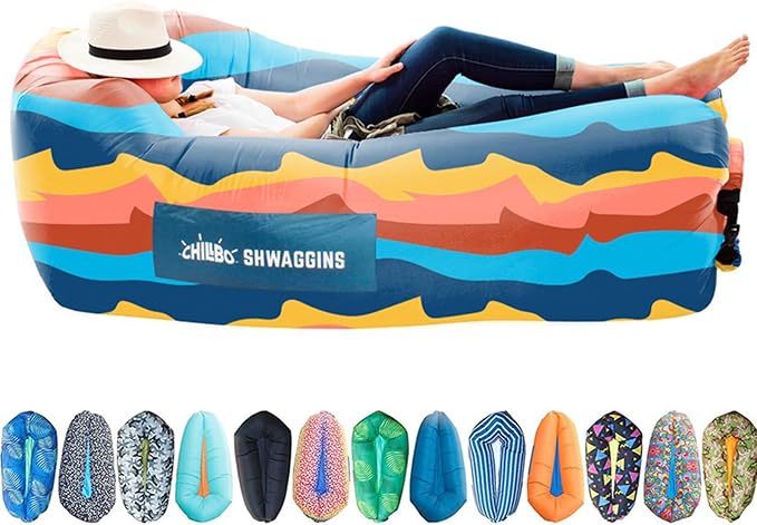 Chillbo Lazybone Inflatable Lounger - Ultimate Inflatable Couch for Maximum Chill - The Perfect Blow Up Couch for Music Festivals Or Lounger for Camping