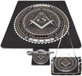 Freemasonry Masonic Lodge Symbol Waterproof Outdoor Picnic Blanket Sandproof Beach Mat for Camping Hiking Grass Travelling