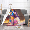 Holographic Origami Soft Fleece Blanket 60 * 50 inch Soft Sofa Blanket Suitable for Sofa Camping Travel Night Cover Blanket