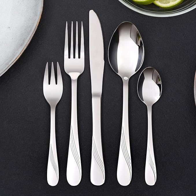 GRÄWE cutlery set for 6 persons made of stainless steel table cutlery set nickel free stainless hand polished dishwasher safe - Stralsund Series