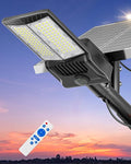 Gefolly Solar Street Lights Outdoor Commercial Parking Lot Light Dusk to Dawn IP67 Waterproof 6500K Security Flood Lights with Motion Sensor Lamp for Yard Road (SL-8500W 500000LM)