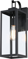 WISBEAM Large Outdoor Wall Light Fixture 17.75in Exterior Wall Lighting Fixture Modern Porch Lights Wall Sconce for Outside Porch Lamp with Metal Construction and Clear Glass 1 Pack