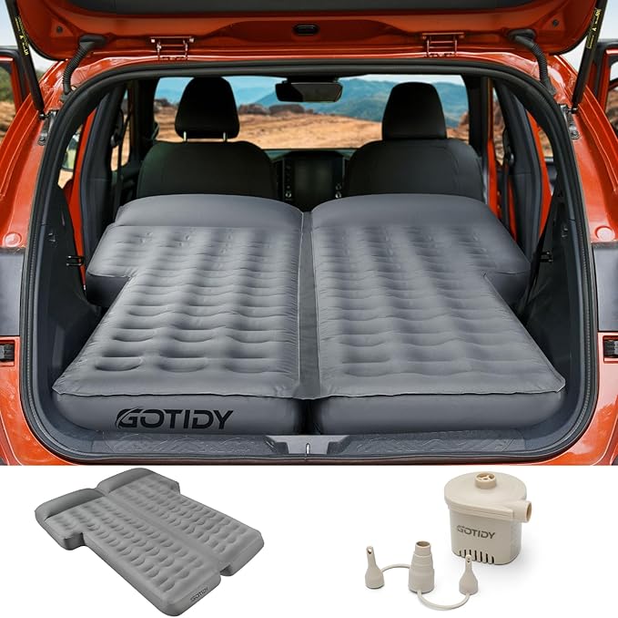 SUV Air Mattress for Car Camping 300D Oxford Fabric Air Mattress for Subaru Car Air Pump Quick Setup - Extra Thick Design SUV Mattress for Subaru Tesla Honda CRV Toyota RAV4 &amp Large SUVs
