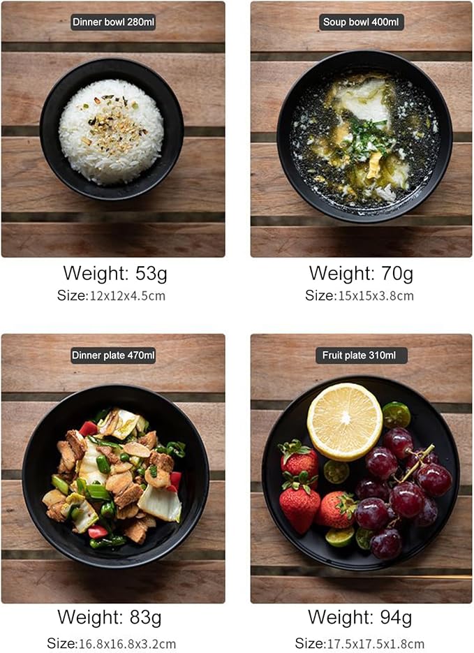 Camping Plates - Reusable Stainless Steel Dishes Heat Resistant Outdoor Flatware Set With Carry Bag Compact Lightweight | Durable Tableware For Picnic Backpacking Hiking And Trips