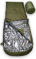 Derby XXL -20°F Extreme Cold Weather Sleeping Bag (0°F Comfort) – Big &amp Tall Adults 94x35 Waterproof Military Grade. OD Green Winter Tactical Sleeping Bag for Hunting Survival – Made in Ukraine
