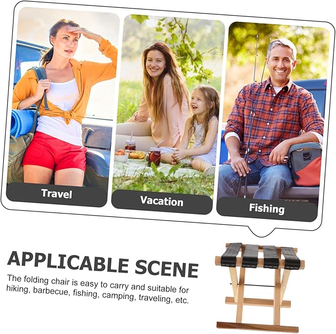 Zerodeko Foldable Camping Stool Portable Stool for Fishing Small Chair Sturdy Material Multi-use