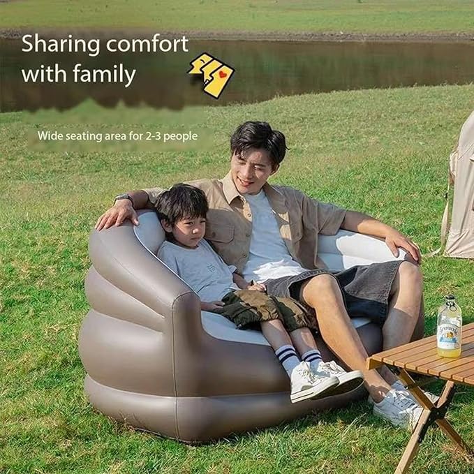 Inflatable Sofa Outdoor Portable Air MattressLying Camping Inflatable Air Recliner Easy to Use Inflatable Sofa