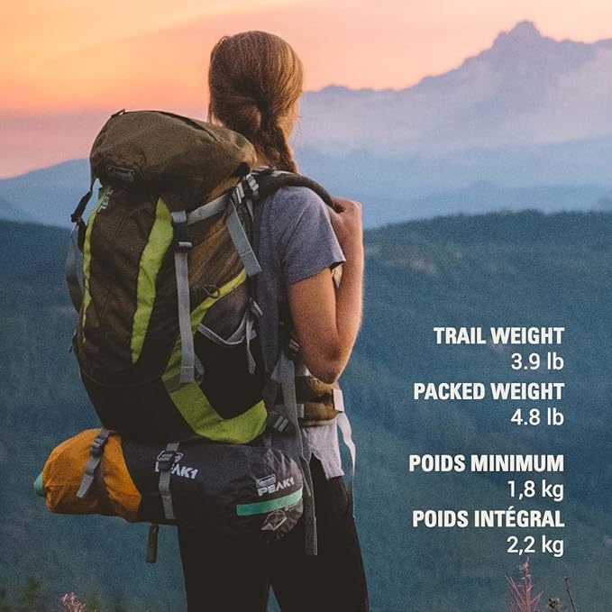 Coleman PEAK1 Premium Waterproof Backpacking Tent with Rainfly &amp Footprint Lightweight Camping Tent Withstands Winds up to 45 MPH 1/2/3/4/6 Person Sizes