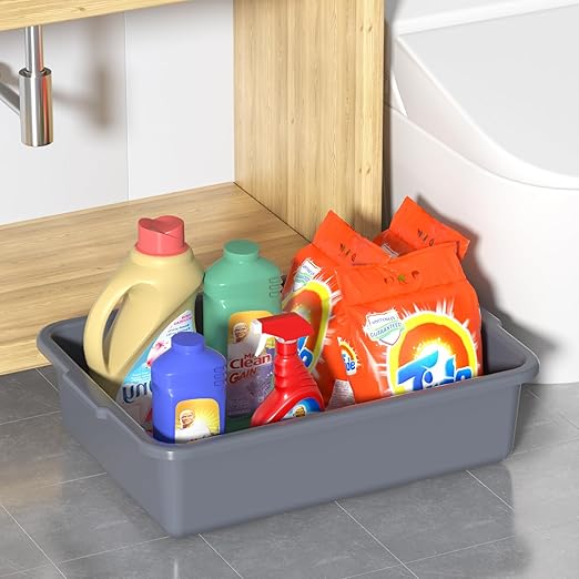 13 L Plastic Commercial Bus Tubs Plastic Commercial Wash Basins 12 Packs