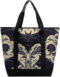 Insulated Shopping BagLarge Reusable Cooler Bags Bat Pattern Printed Foldable Shopping BagTravel Waterproof Shoulder Bag
