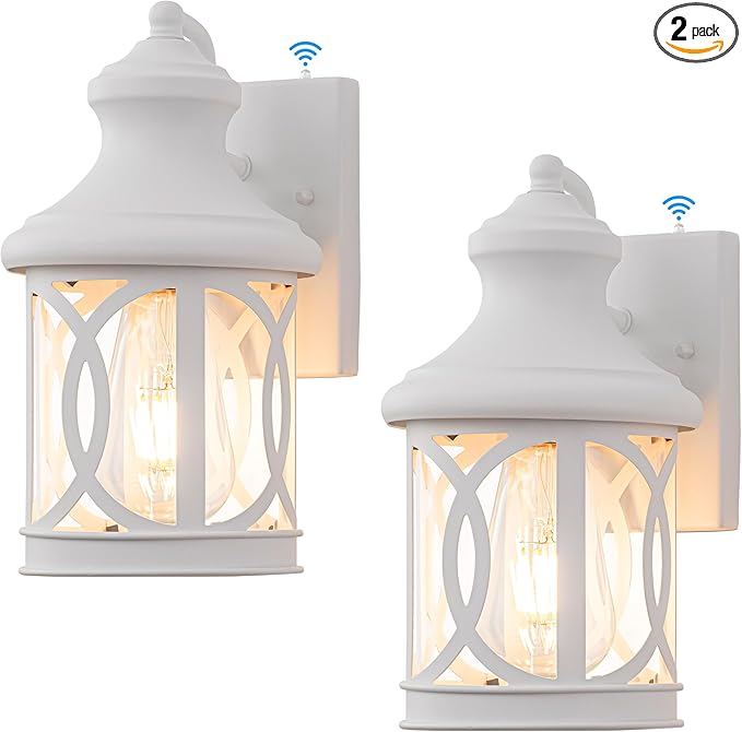 Outdoor Wall Lights with Dusk to Dawn Exterior Wall Lanterns Lighting Fixtures Porch Sconces Bronze Wall Mount Outdoor Lights with Photocell for Patio Yard Front Porch Garage 2-Pack