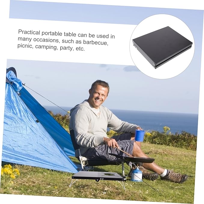 Totority Multifunctional Camping Table Lightweight Portable Picnic Desk Sturdy Design for Outdoor Use for Camping Bbqs and Family Gatherings