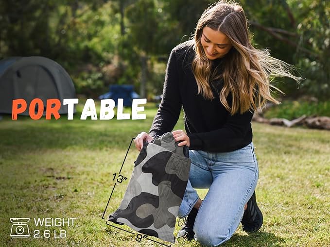 WEKAPO Inflatable Couch Air Lounger Chair - Camping &amp Beach Accessories Portable Blow up Sofa for Hiking Lawn Indoor/Outdoor Movies &amp Music Festivals. Lightweight and Easy to Set Up Air Ham