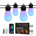 Honche Outdoor String Lights S14 46FT Patio Lights with 20 Shatterproof LED Bulbs APP &amp Remote Control 213 Scene Modes USB Powered IP67 Waterproof for Garden Wedding Party Camping