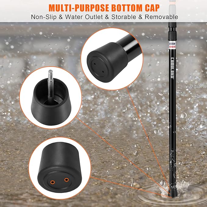 Tent Poles for Tarp CAMULAND Telescoping Camping Gear Accessories Stakes for Hammock Rain Fly Sun Shade Adjustable Lightweight Aluminum Set of 34.5 - 110.2 Hiking Awning/Outdoor with Carry Bag