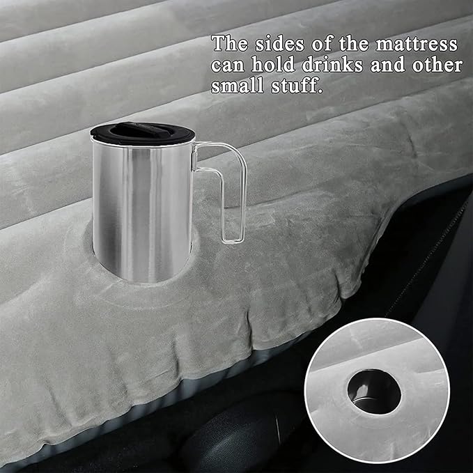 Car Inflatable Mattress SUV Camping Inflatable Bed Washable PVC Flocking Material Electric Air Pump for Fast Inflation 72-Hour Leak-Proof Test