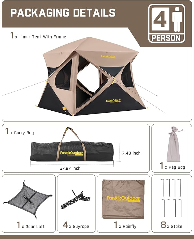 FanttikOutdoor Alpha C4 Ultra Camping Tent &amp FanttikOutdoor Zeta V11 Pro Camping Table