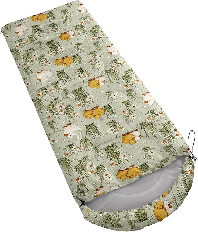 AILONEN Cartoon Camping Sleeping Bag for Boys Girls AdultsLightweight &amp Waterproof3 Season Warm &amp Cold WeatherPortablePrinted Sleeping BagTravelingCampingHiking