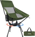 Upgraded 360° Swivel Camping Chair for Adults Portable Folding Chair with Cup Holder Lightweight Compact Backpack Outdoor Chair for Travel Fishing Hiking and Beach