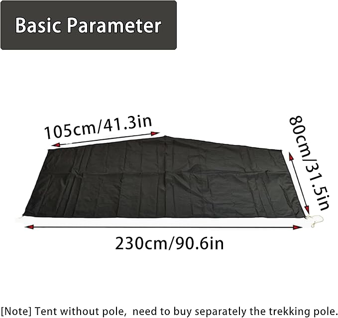 3F UL Gear Lanshan 1/2 Ultralight Backpacking Tent Weighs only 26.8oz 15D Customized Single Silicon Fabric Waterproof 5000+mm 3/4 Season Inner Tent for 1/2 Person(Ground Sheet)