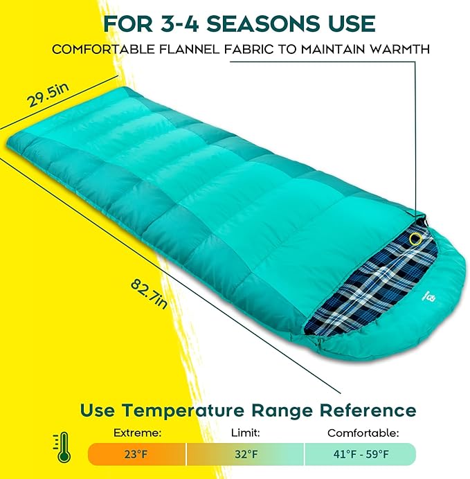Bessport Sleeping Bag Winter and Camping Tent for 2 Person Lightweight Backpacking Tent Waterproof Windproof Two Doors Easy Setup Double Layer Outdoor Tents for 3 to 4 Seasons Suitable for OutdoorH