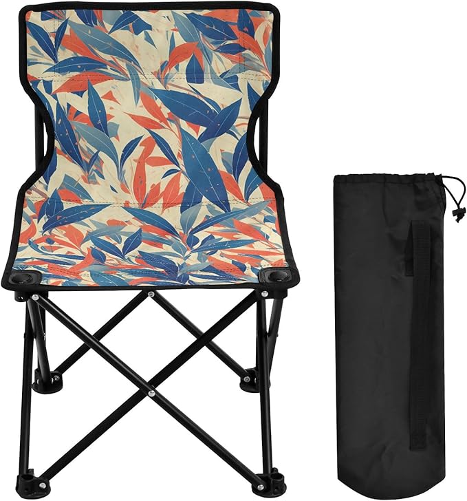Colorful Leafs Portable Camp Chairs for Adults Ultra-Lightweight Beach Chairs Includes Carry Bag for Camp