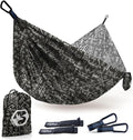 Foxelli Camping Hammock – Ultralight Hammock for Backpacking Hiking Festivals Travel - Easy Setup with Tree-Friendly Ropes &amp Steel Carabiners Heavy Duty Parachute Nylon