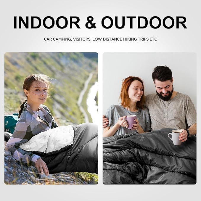 Sleeping Bags for Adults Warm WeatherLightweight for Camping Hiking Traveling