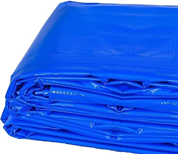 Heavy Duty Tarp 100% Waterproof 12mil Thick PVC Vinyl Tent Tarp for Camping Multi-Purpose Thick Protective Cover Weather Proof Heavy Duty UV Resistant 15 Feet x 15 Feet Blue