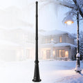 Universal Outdoor Post Light Pole Black Cast Aluminum Pole with 2.36 Fitter Mount 79in Tall Traditional Street Light Lamp Post for Pathway Driveway Parking Yard Entrance Lighting