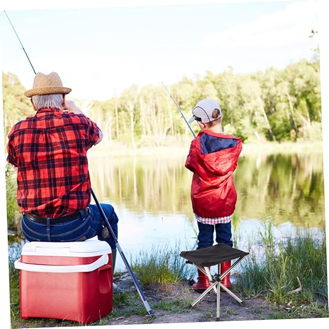 SUPVOX 1set Foldable Fishing Chair Lightweight Portable Camping Stool for Outdoor Activities for Hiking BBQ and Fishing Trips and Easy to Store
