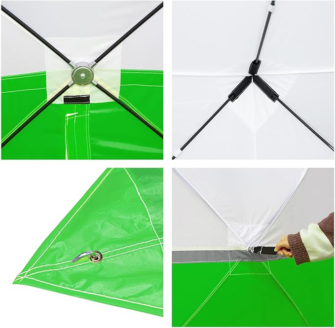 Goutime Professional Work TentInstant Pop-Up Canopy Tent 2x2m Heavy-Duty Portable Shelter for Construction Site Outdoor Workshop Warehouse &amp CampingGreen