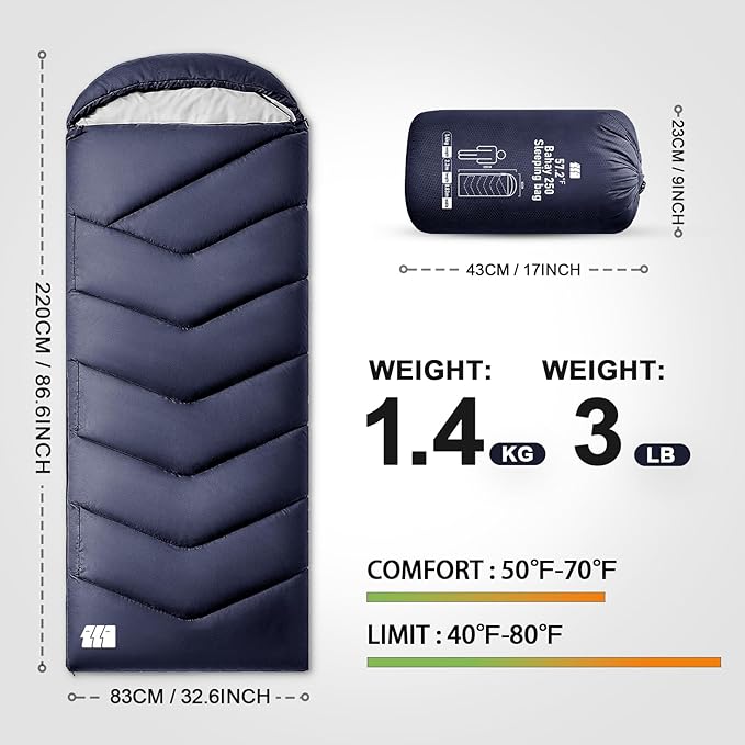 Sleeping Bags for Adults Warm WeatherLightweight for Camping Hiking Traveling