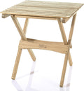 BYER OF MAINE Pangean Folding Wooden Side Table – 22 L x 20 W x 20 H Folding Ash Wood Table for Patio Porch Balcony Camping &amp Garden Use