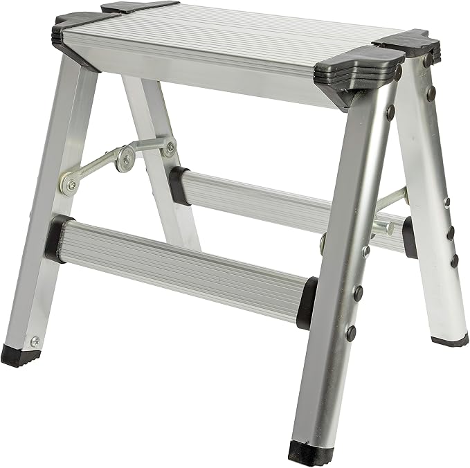 Quick Products QP-FOSS Slim-Profile Easy Folding One-Step Stool - 200 lbs. Capacity