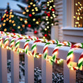Vigdur Christmas Candy Cane Lights - 18FT LED Candy Cane Rope Lights Outdoor Waterproof Decorative Christmas Lights for Holiday Party Home Patio Indoor Xmas Decorations(216 LEDs)