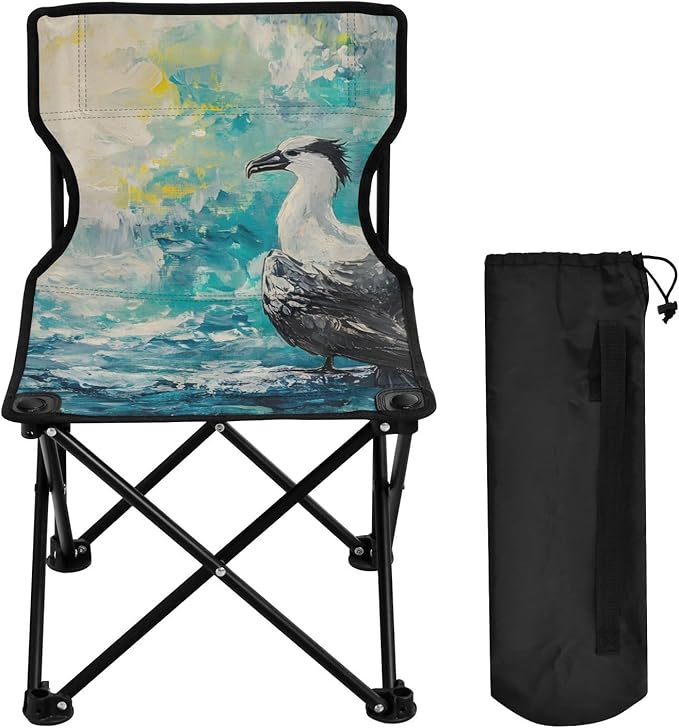 Vulture Portable Camping Chairs Folding Chair - Durable Oxford Fabric Lightweight Iron Frame Easy Fold Design - Ideal for Outdoor Activities Camping Fishing and Travel