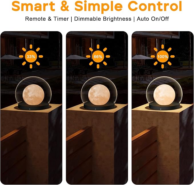 Solar Post Lights IP54 Modern Pillar Light Waterproof Column Lamp Outdoor Dusk to Dawn Solar Post Cap Light with 3200K LEDFence Deck Cap Lights for Garden Deck Patio Outside Lighting (Lampshade)