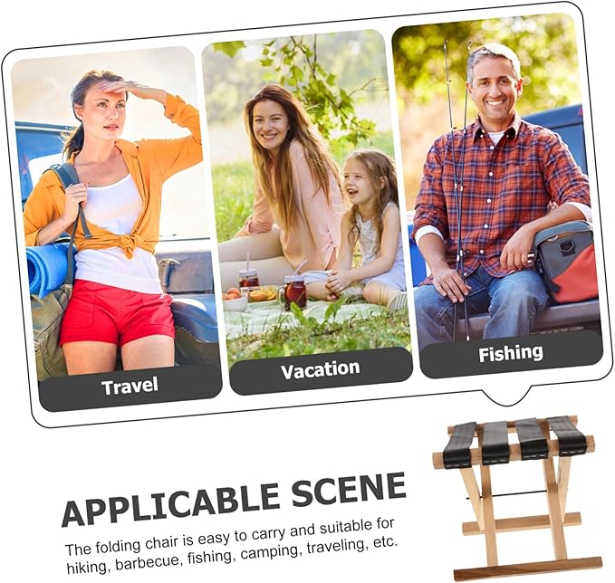 Cabilock Small Folding Stool Camping Stool Lightweight Sturdy Material Easy to Fold No Assembly Perfect for Outdoor Activities