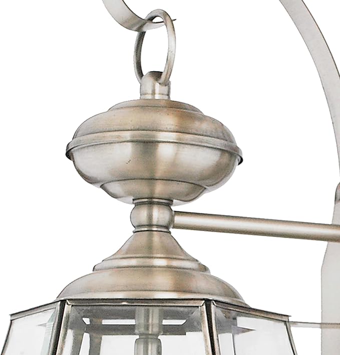 Quoizel Newbury 20 Outdoor Wall Lantern 2-Light Pewter with Clear Beveled Glass E12 Base French Country Style