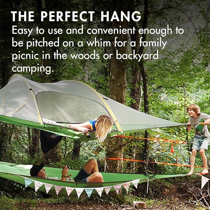 Tentsile Stingray V3 Tree Tent Camping Hammock Tent 3P Capacity Portable Tree House Shelter for Campers Backyards Campgrounds Designed in The UK