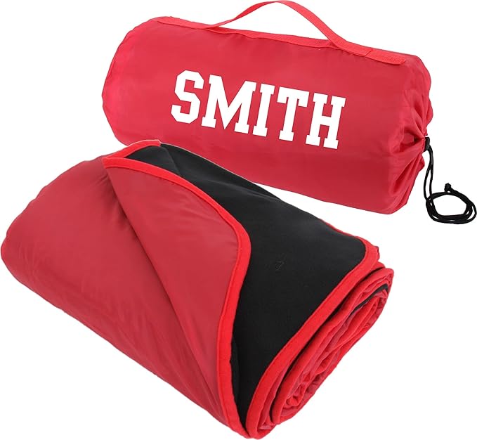Threadart Personalized Outdoor Rainproof &amp Windproof Thick Stadium Blanket | for Camping Picnic Sports Festivals Football Baseball Concerts Parks Beach 55 x 79