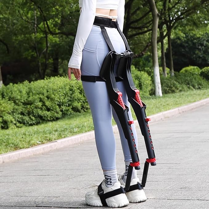 Wearable Leg Invisible Chair Portable Leg Ergonomics Lightweight Seat Lightweight Exoskeleton Outdoor Seat 5 Levels of Height Adjustable Withstands 150kg