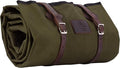 1844 Helko Werk Handmade Waxed Canvas Cowboy Bedroll - Camp Bed Roll w Leather Straps &amp Zipper-Waterproof-Sleeping Bag (Bedroll Forest Green) #F8761FG