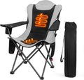 OUTSIDER Heated Camping Chair Heavy Duty 3-Position Folding Camp Chair with 3 Heat Levels Cup Holder &amp Side Storage - Outdoor Heating Camping Chair for Adults Supports 350lbsBattery Not Include