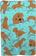 Caroline's Treasures MLM1009TBLT Red Fox Labrador Retriever Soft Travel Blanket with Bag Airplane Blanket Indoor Outdoor Camping Blanket for Traveling Picnics Beach Trips Concerts