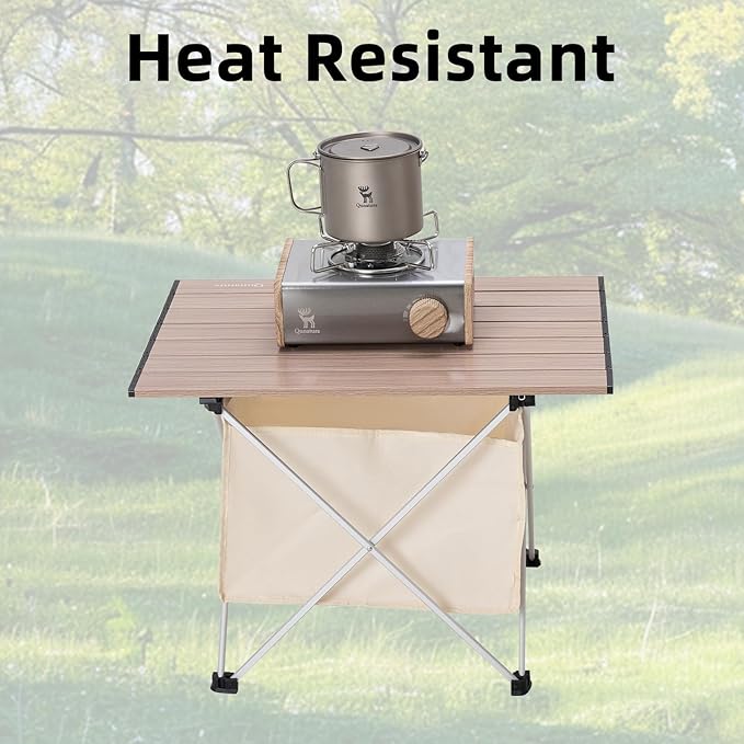 Portable Camping Table Folding Beach Table Ultralight Aluminum Camp Table with Storage Bag for Beach Hiking Backpacking Fishing Picnic Small Size