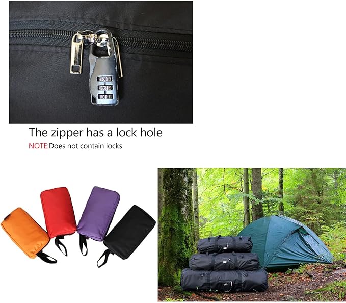 Large Capability Folding Tent Storage Carry Bag Waterproof Luggage Pack Pouch for Camping Hiking Picnic Organizer Walking Holder (Orange-L)